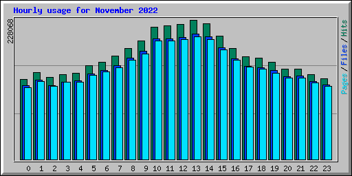 Hourly usage for November 2022