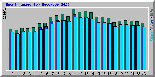 Hourly usage for December 2022