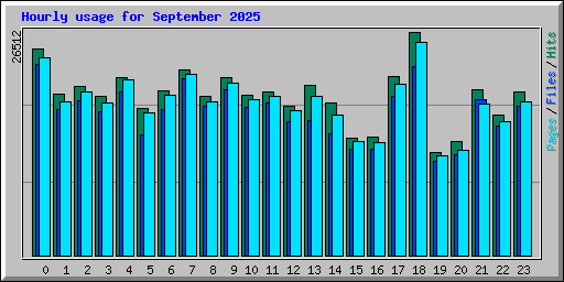 Hourly usage for September 2025