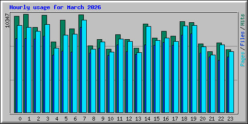 Hourly usage for March 2026