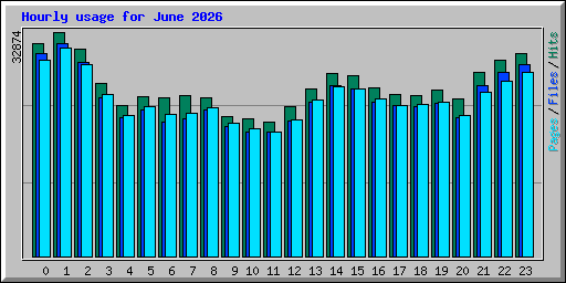 Hourly usage for June 2026