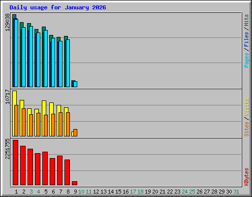 Daily usage for January 2026