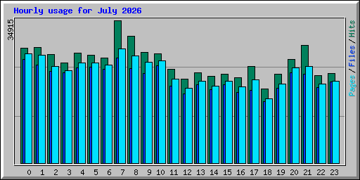 Hourly usage for July 2026
